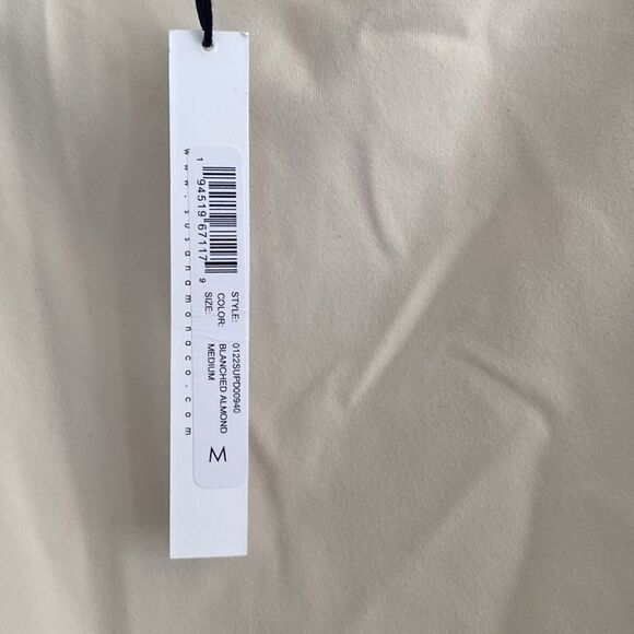 Susana Monaco Blanched Almond Ruched Gathered Long Maxi Dress - Picture 8 of 10